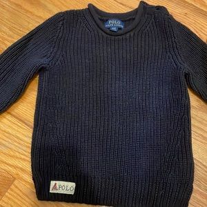 Boys navy knitted sweater